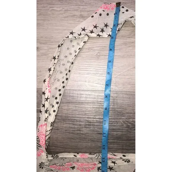 Free People Tote Bag Gauze Boho‎ Reusable Shopping Floral Festival 14x15" - Picture 9 of 9